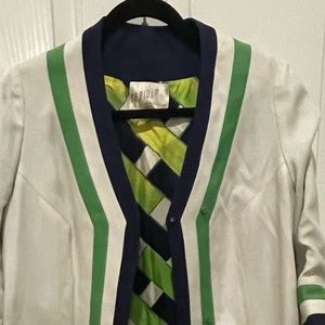 Vintage Fabiola French Riviera coat Linen and silk